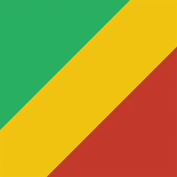 Congo Ícone Bandeira País Estilo Plano — Vetor de Stock