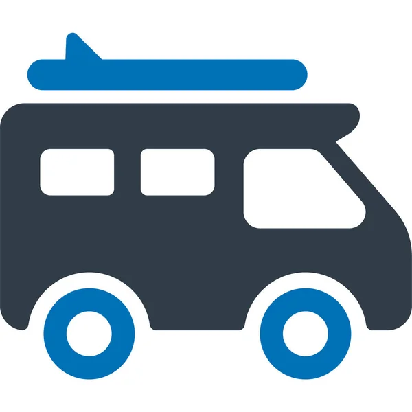 Viaje Van Icono Transporte — Vector de stock