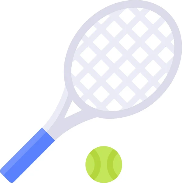 Deporte Icono Tenis Verano Categoría Verano — Vector de stock