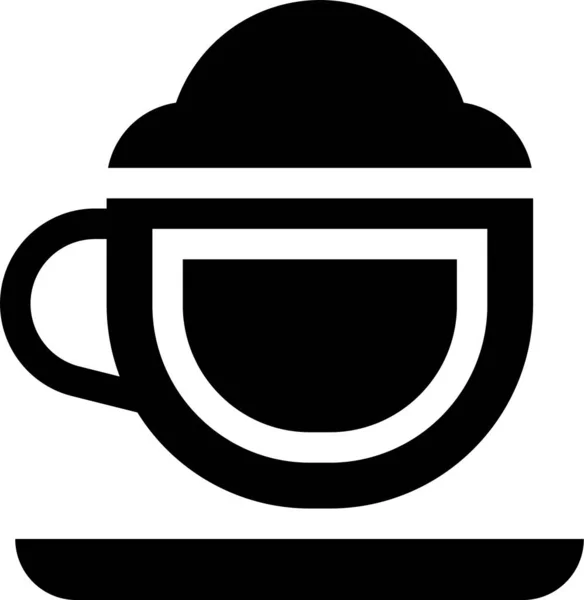 Café Bebidas Icono Café Estilo Sólido — Archivo Imágenes Vectoriales