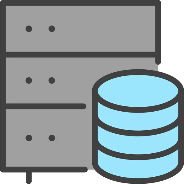 Database Hosting Network Icon Filledoutline Style — Stock Vector