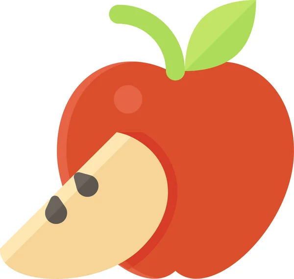 Äpfel Früchte Gesund Symbol — Stockvektor