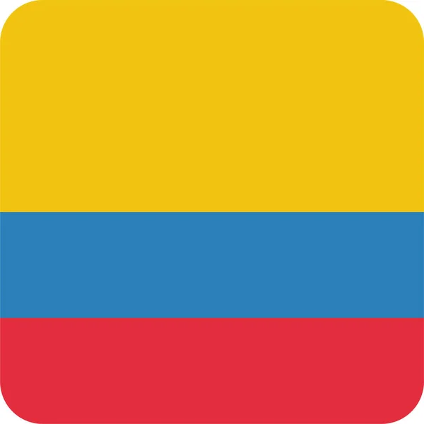Kolombiya Kolombiya Ülke Simgesi Düz Stil — Stok Vektör