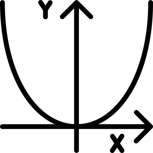 Ikona Wykresu Funkcji Algebry Kategorii Educationschoollearning — Wektor stockowy