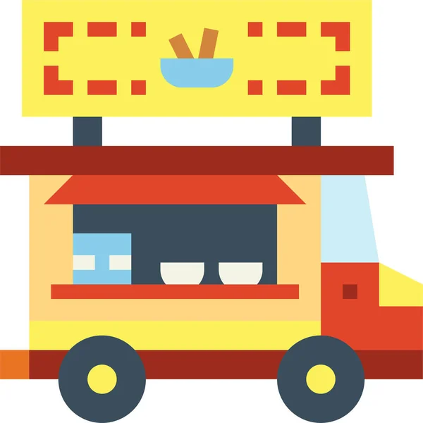 Icono Transporte Alimentos Chinos Categoría Bebidas Alimenticias — Vector de stock