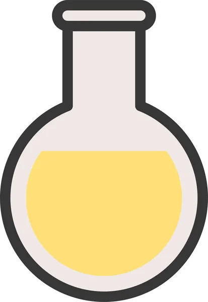 Pictogram Voor Chemicaliënkolf Filedoutline Stijl — Stockvector