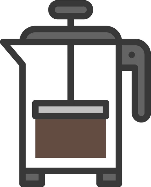 Barista Barista Verktyg Kaffe Ikon Ifylld Konturstil — Stock vektor