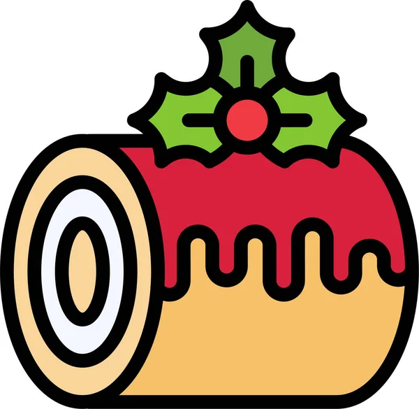 Icône Noël Yule Alimentaire Dans Catégorie Noël — Image vectorielle