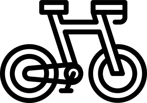 Bisiklet Bisiklet Bisiklet Ikonu Ana Hat Biçiminde — Stok Vektör