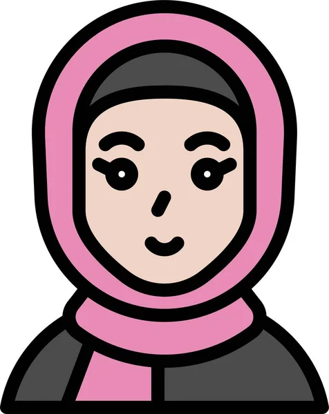 Tissu Hijab Islam Icône Dans Catégorie Ramadaneid — Image vectorielle