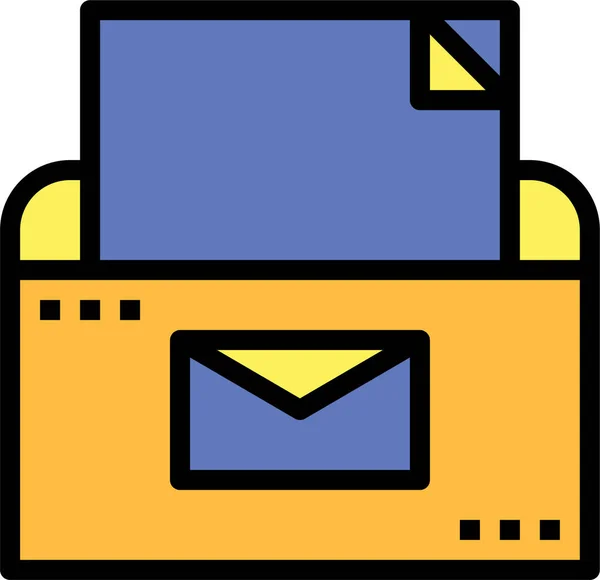 Icono Sobre Correo Electrónico Comunicaciones Estilo Filledoutline — Vector de stock