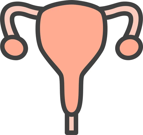 女性の婦人科卵巣アイコン — ストックベクタ