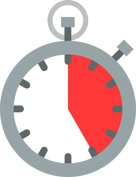 Relógio Cronômetro Ícone Tempo Estilo Plano — Vetor de Stock