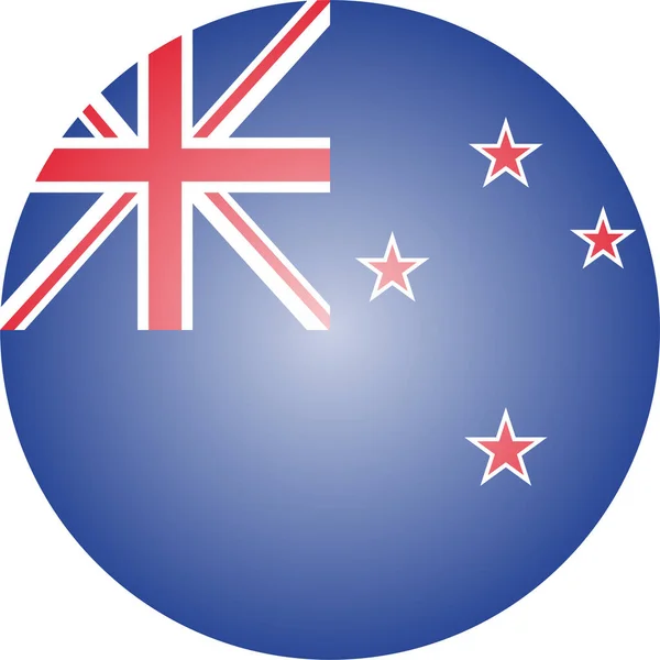 Icona Del Kiwi Bandiera Paese Stile Isometrico — Vettoriale Stock