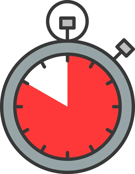 Klok Stopwatch Tijd Pictogram — Stockvector