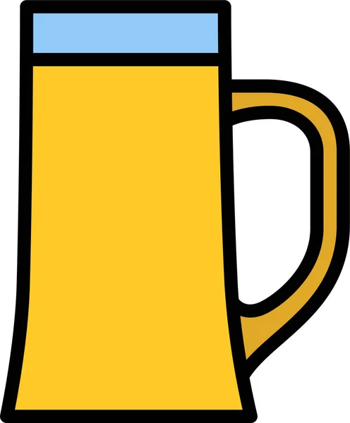 Cerveja Cerveja Ícone Vidro Estilo Filledoutline —  Vetores de Stock
