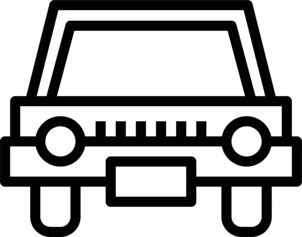 Automobile Car Transportation Icon Outline Style — Stock Vector