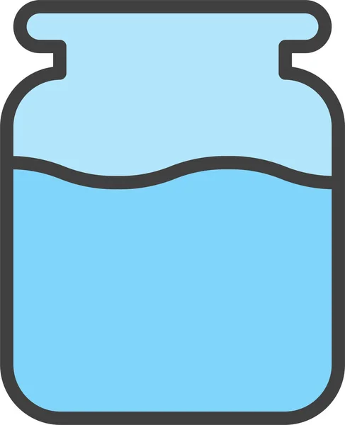 ボトルコンテナガラスのアイコンファイル概要スタイル — ストックベクタ