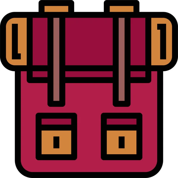 Mochila Equipaje Icono Equipaje Estilo Filledoutline — Vector de stock