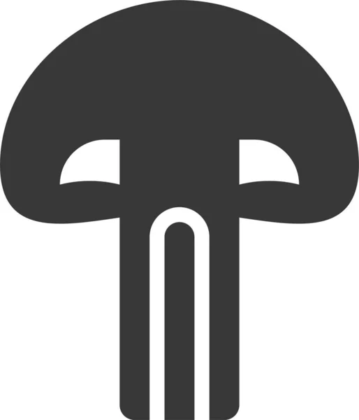 Food Healthy Mushroom Icon Solid Style — Stock Vector