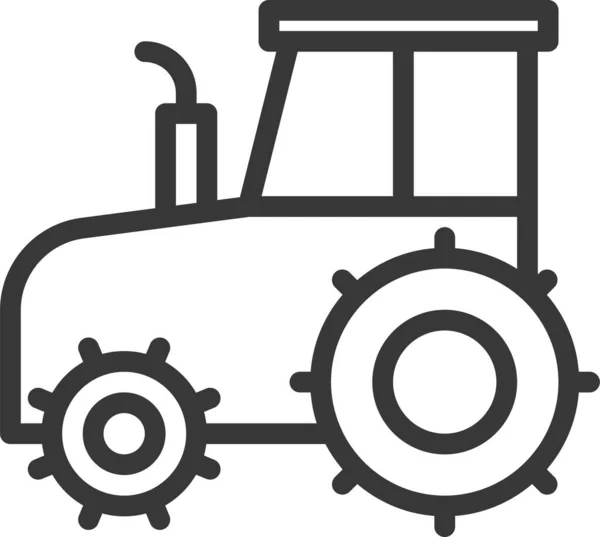 Jordbruk Utrustning Gård Ikon Kontur Stil — Stock vektor