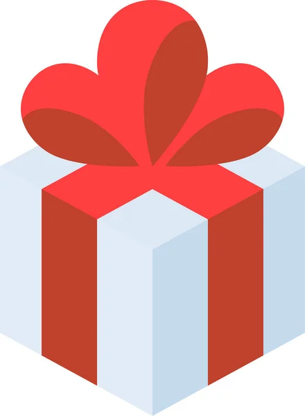 Icono Caja Regalo Caja Regalo Estilo Plano — Vector de stock