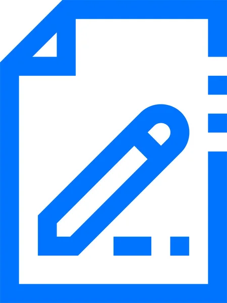 Maak Document Bewerken Pictogram Grote Lijnen Stijl — Stockvector