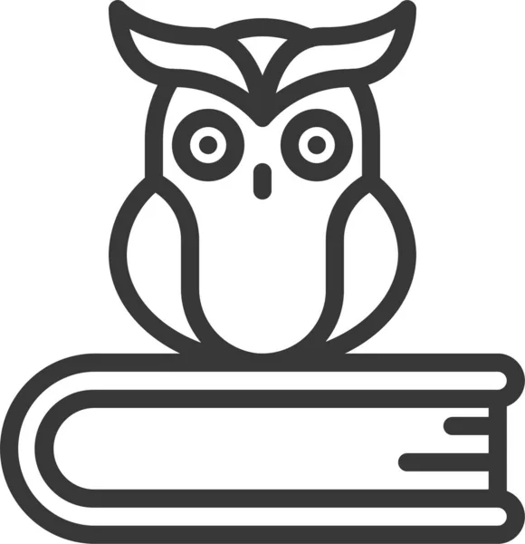 Ikona Wiedzy Edukacji Książkowej Kategorii Edukacja Szkolna — Wektor stockowy