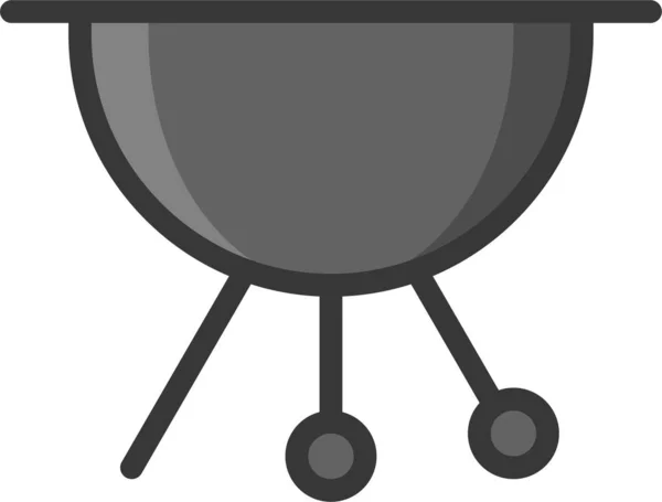 Grill Bbq Kök Ikon Ifylld Konturstil — Stock vektor