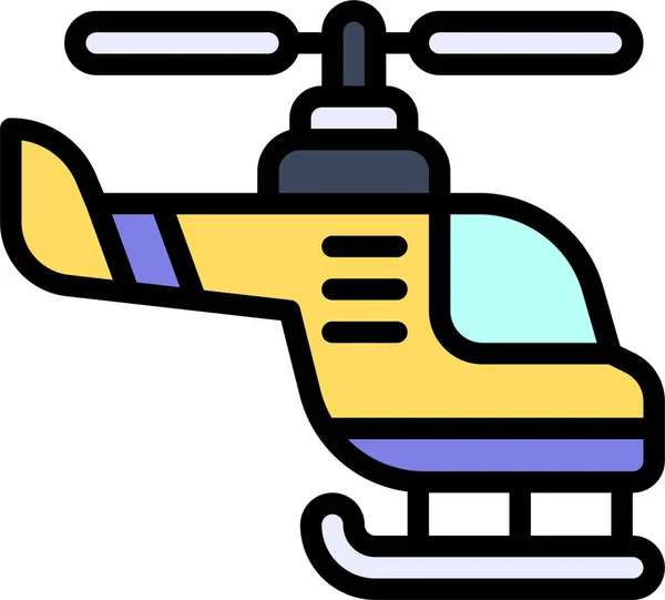 Transporte Veículo Helicóptero Ícone Estilo Filledoutline —  Vetores de Stock