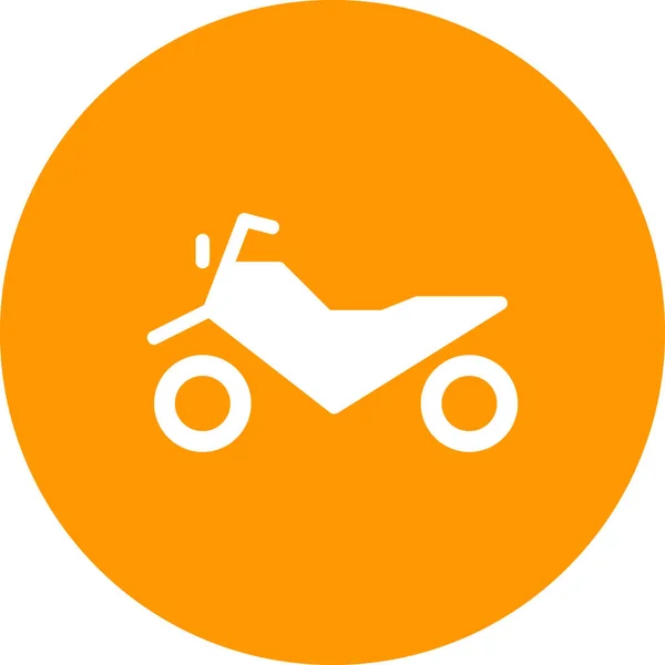 Icône Moto Aventure Dans Style Badge — Image vectorielle