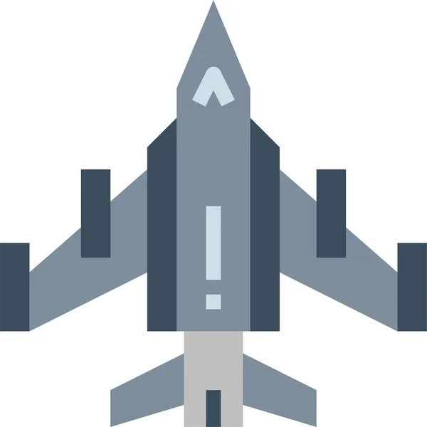 Fighter Jet Murder Icon Flat Style — 스톡 벡터