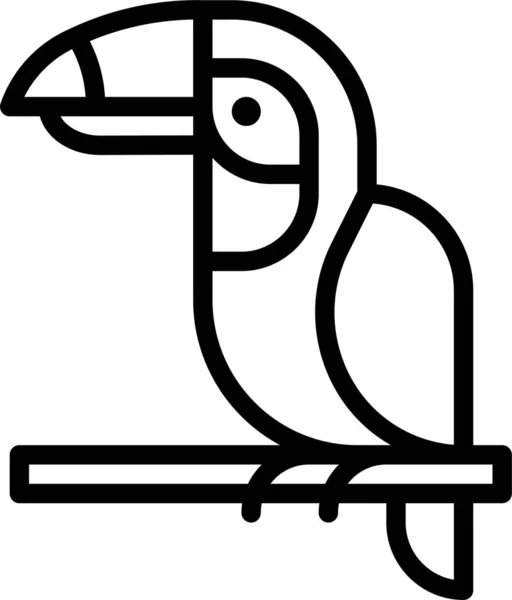 Animal Oiseau Hornbill Icône — Image vectorielle