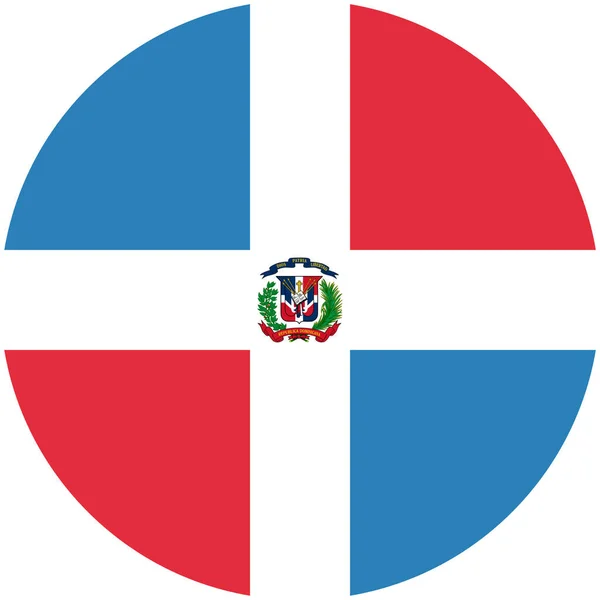 País Icono Bandera Dominicana Estilo Plano — Archivo Imágenes Vectoriales