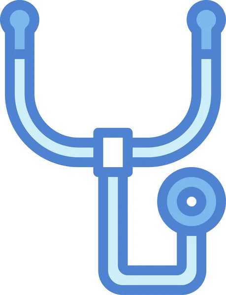 Значок Медичного Фонендоскопа Лікаря Заповненому Стилі — стоковий вектор