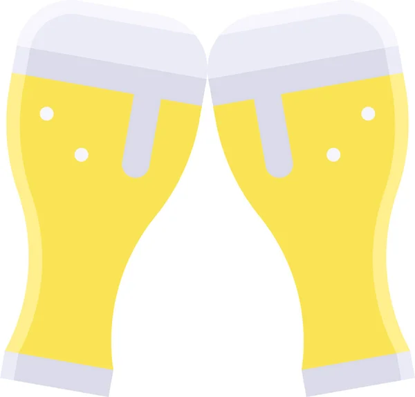 Alkoholos Ital Ünnepelni Ikon Nyári Kategóriában — Stock Vector