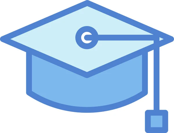 Cap Educación Icono Graduado Estilo Filledoutline — Archivo Imágenes Vectoriales