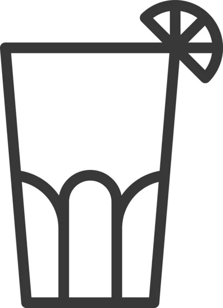 Bebida Bebidas Jugo Icono Estilo Del Esquema — Archivo Imágenes Vectoriales