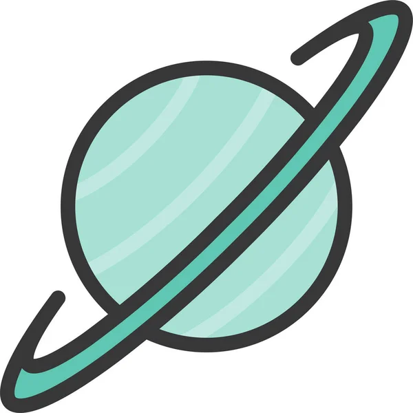 Иконка Планеты Астероидов Виде Фиброплана — стоковый вектор