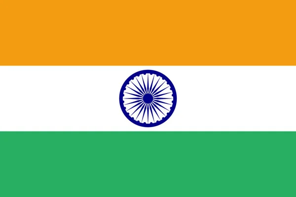 フラットスタイルで国旗インドのアイコン — ストックベクタ