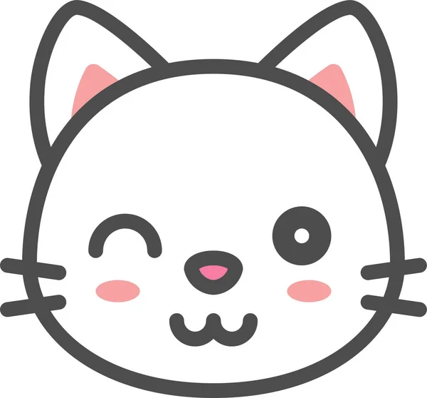 アバター猫かわいいアイコンファイル概要スタイル — ストックベクタ