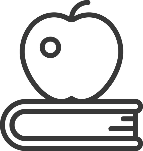Apfelbuch Bildungsikone Bildungskategorie — Stockvektor