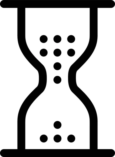 Uhr Sanduhr Sanduhr Symbol Umrissstil — Stockvektor