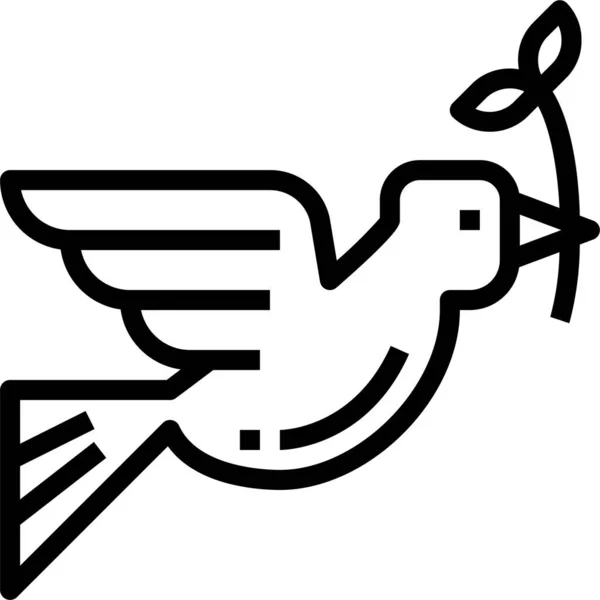 Animal Bird Dove Icon Categoría Culturecommunities — Vector de stock