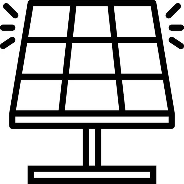 Ikona Panelu Energetického Průmyslu Stylu Osnovy — Stockový vektor