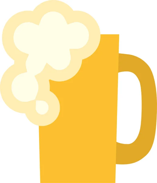 Pivní Pivovar Skleněná Ikona Plochém Stylu — Stockový vektor