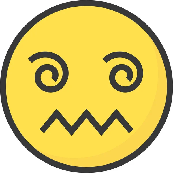 Emoji Icono Expresión Emoticono Estilo Filledoutline — Archivo Imágenes Vectoriales