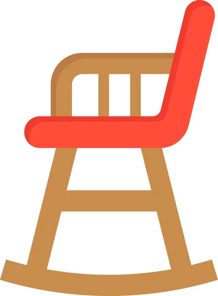 Πολυθρόνα Παγκάκι Καρέκλα Εικονίδιο Επίπεδο Στυλ — Διανυσματικό Αρχείο