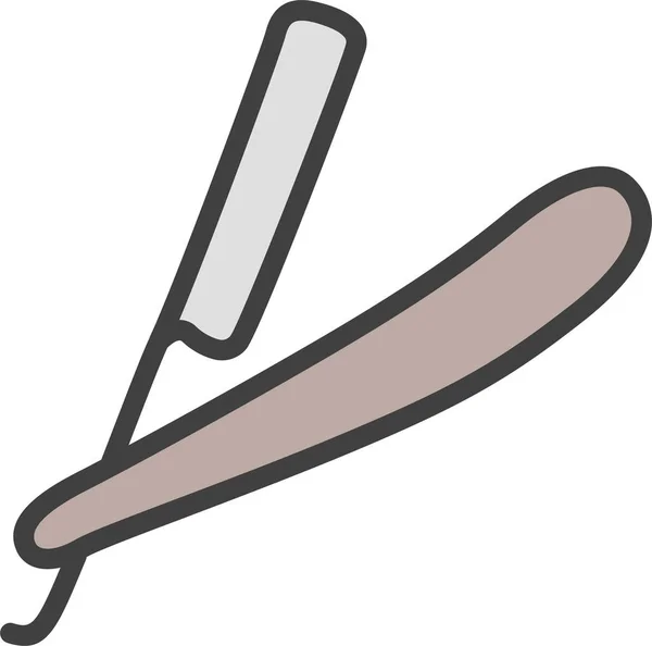 Barbershop Razor Shaver Icon Filledoutline Style — ストックベクタ