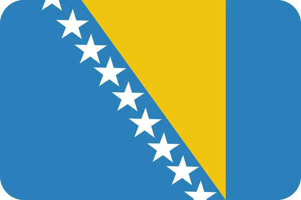 Bosnia Země Vlajka Ikona Plochém Stylu — Stockový vektor
